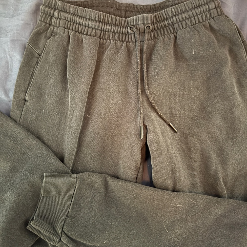 Adidas Green Sweatpants Relaxed Fit Joggers
